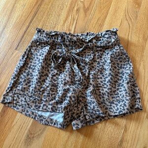 Aerie High Waist Leopard Print Shorts